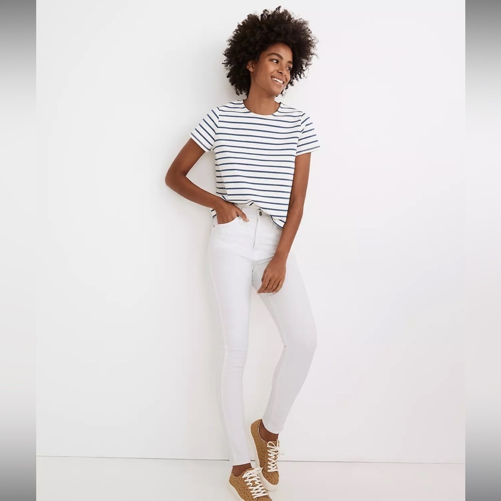 NWOT Madewell 10” High Rise Skinny White Jeans Pants Size 26